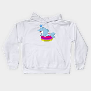 Dolphin Swimming Kids pool Kids Hoodie